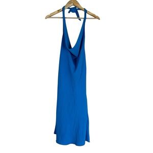 see you monday halter dress See You Monday | Dresses | Nwt See You Monday Blue Draped Halter Mini Dress